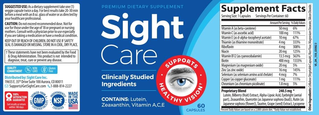 SightCare Label